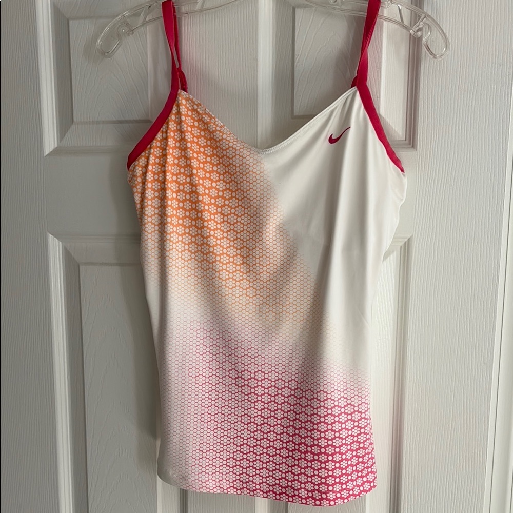 Nike Women's Pink & Orange Gradient Tank Top